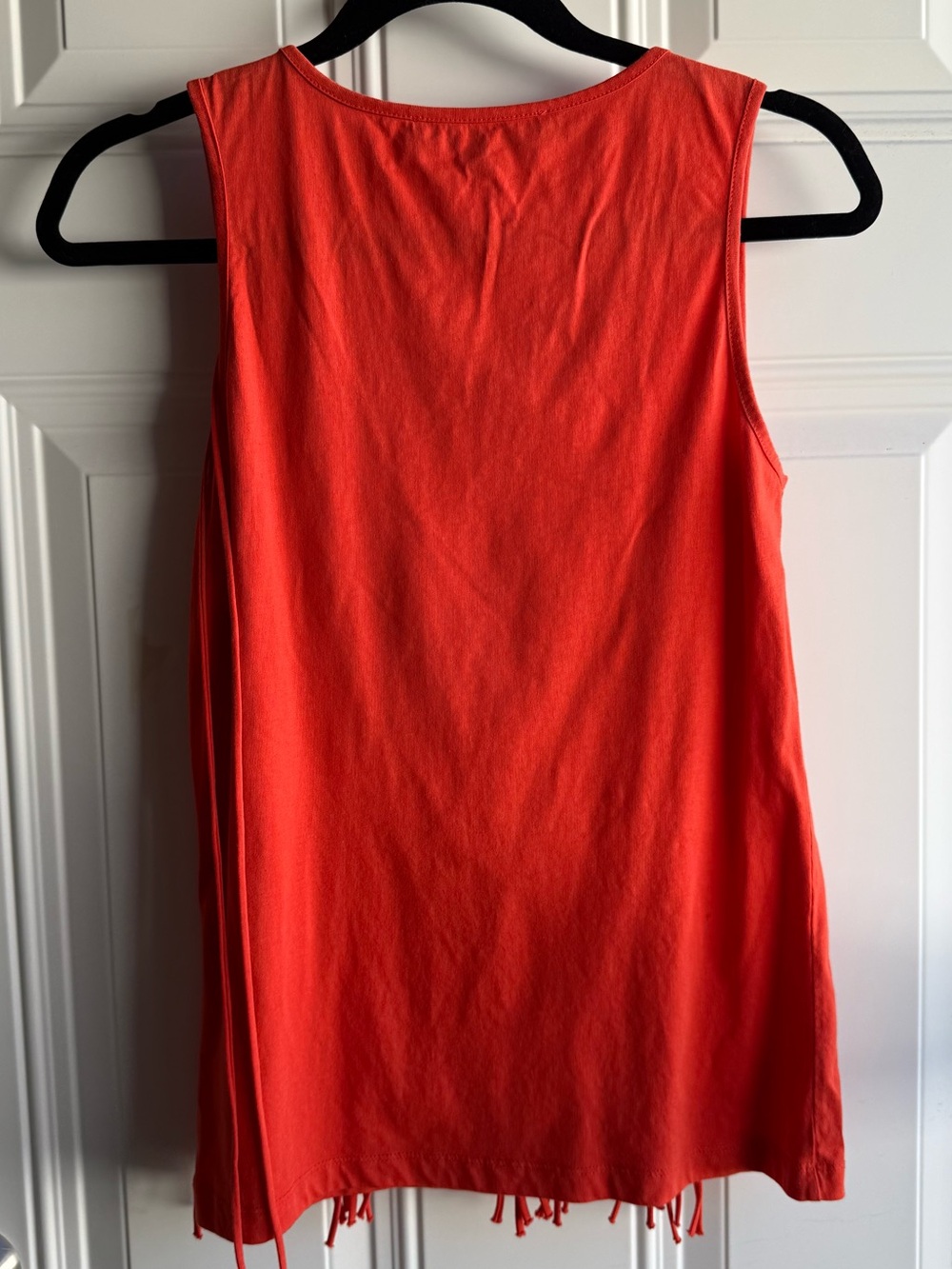Love Moschino Orange Fringe Logo Tank Top - Picture 2 of 5
